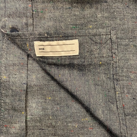 Jack spade size medium blue with color specks short sleeve button up - Picture 6 of 6